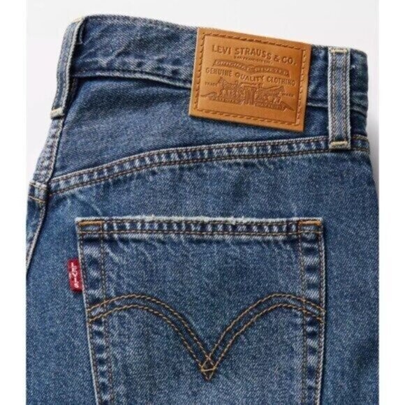 Levi's 27x32 Premium Ribcage Wide Leg Polar Permiter Dark Wash - Picture 7 of 7